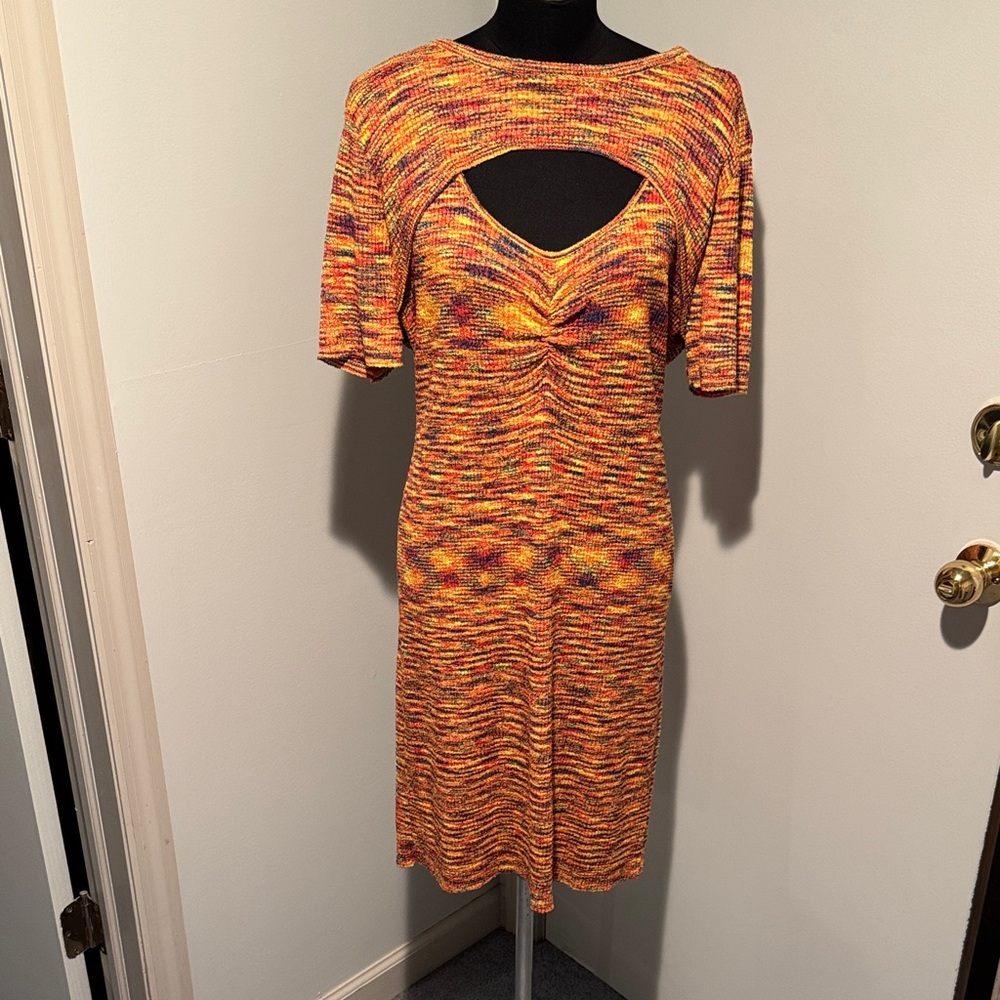 Current Air Multicolor Knit Midi Dress